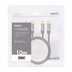 LogiLink CA1209 câble audio 10 m 2 x RCA Noir - Vue supplémentaire 4
