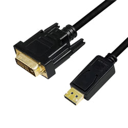 LogiLink CV0131 câble vidéo et adaptateur 2 m DisplayPort DVI Noir