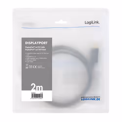 LogiLink CV0131 câble vidéo et adaptateur 2 m DisplayPort DVI Noir