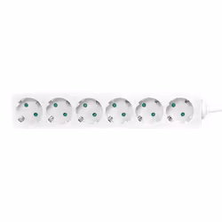 LogiLink LPS238 multiprise 1,5 m 6 sortie(s) CA Intérieure Blanc