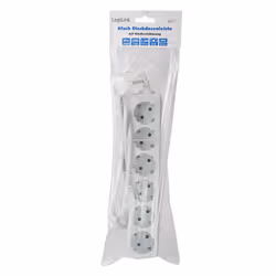 LogiLink LPS238 multiprise 1,5 m 6 sortie(s) CA Intérieure Blanc