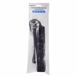 LogiLink LPS238B multiprise 1,5 m 6 sortie(s) CA Intérieure Noir