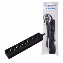 LogiLink LPS238B multiprise 1,5 m 6 sortie(s) CA Intérieure Noir - Vue supplémentaire 4