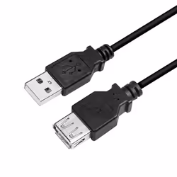LogiLink CU0010B, 2 m, USB A, USB A, USB 2.0, 480 Mbit/s, Noir