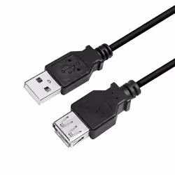 LogiLink CU0011B, 3 m, USB A, USB A, USB 2.0, 480 Mbit/s, Noir