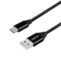 LogiLink CU0139 câble USB 0,3 m USB 2.0 USB A USB C Noir