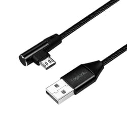 LogiLink CU0142 câble USB 0,3 m USB 2.0 USB A Micro-USB B Noir