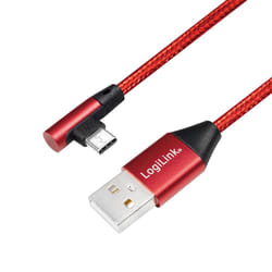 LogiLink CU0146 câble USB 1 m USB 2.0 USB A USB C Rouge