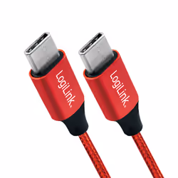 LogiLink CU0155 câble USB 0,3 m USB 2.0 USB C Noir, Rouge