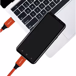 LogiLink CU0155 câble USB 0,3 m USB 2.0 USB C Noir, Rouge