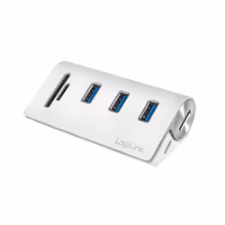 LogiLink CR0045 hub & concentrateur USB 3.2 Gen 1 (3.1 Gen 1) Type-A 5000 Mbit/s Argent