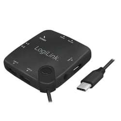 LogiLink UA0344 hub & concentrateur USB 2.0 Type-C Noir