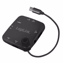 LogiLink UA0344 hub & concentrateur USB 2.0 Type-C Noir