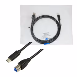 LogiLink CU0163 câble USB 2 m USB 3.2 Gen 1 (3.1 Gen 1) USB C USB B Noir - Vue supplémentaire 5