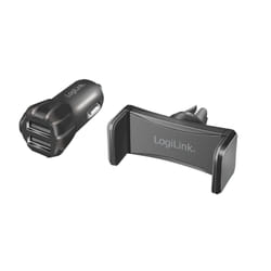 LogiLink PA0203 chargeur d'appareils mobiles Chargeur électrique, Smartphone, Tablette Noir Allume-cigare Auto