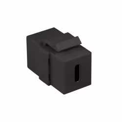 LogiLink NK0032, Plat, Noir, USB C, USB C, Femelle, Femelle