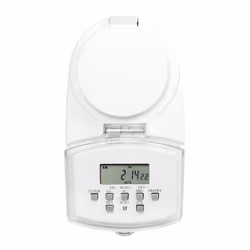 LogiLink ET0008, Programmateur journalier/hebdomadaire, Blanc, Numérique, LED, Boutons, IP44