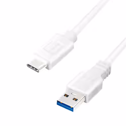 LogiLink CU0176, 2 m, USB A, USB C, USB 3.2 Gen 1 (3.1 Gen 1), Blanc