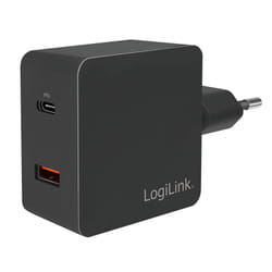 LogiLink PA0220 chargeur d'appareils mobiles Universel Noir Secteur Charge rapide Intérieure