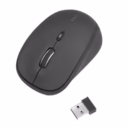 LogiLink ID0193, Droitier, Optique, RF sans fil, 1600 DPI, Noir
