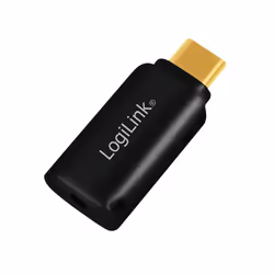LogiLink UA0356, USB-C, 3,5 mm, Noir