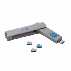 LogiLink AU0052, Bloqueur de port, USB Type-C, Bleu, Gris, 1 pièce(s)