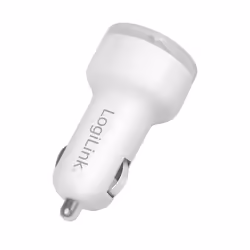 LogiLink PA0227 chargeur d'appareils mobiles Chargeur électrique, Smartphone, Tablette Blanc Allume-cigare Charge rapide Auto