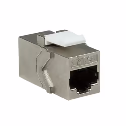 LogiLink NK4017, Plat, Argent, Blanc, RJ-45, RJ-45, Femelle, Femelle