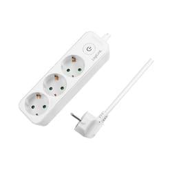 LogiLink LPS244 multiprise 1,5 m 3 sortie(s) CA Intérieure Blanc