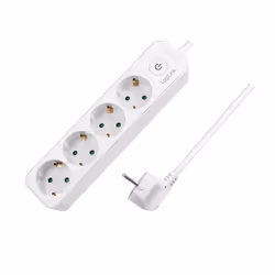 LogiLink LPS245, 1,5 m, Intérieure, Type F, Type F (CEE 7/4), IP20, Blanc