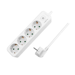LogiLink LPS245 multiprise 1,5 m 4 sortie(s) CA Intérieure Blanc