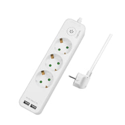 LogiLink LPS248U multiprise 1,5 m 3 sortie(s) CA Intérieure Blanc