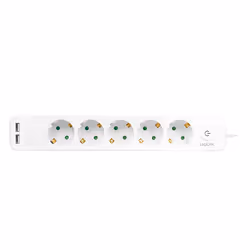 LogiLink LPS249U multiprise 1,5 m 5 sortie(s) CA Intérieure Blanc