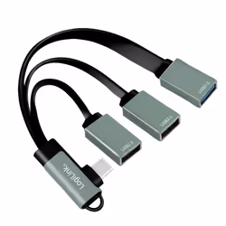 LogiLink UA0361, USB 3.2 Gen 1 (3.1 Gen 1) Type-C, USB 2.0, USB 3.2 Gen 1 (3.1 Gen 1) Type-A, 5000 Mbit/s, Argent, Aluminium, ...