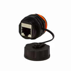 LogiLink NP0083, RJ-45, Noir, Orange, Femelle/Femelle, Droit, Cat6a, S/UTP (STP)