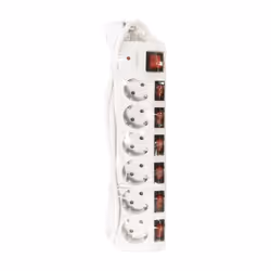 LogiLink LPS250 multiprise 1,5 m 6 sortie(s) CA Intérieure Blanc
