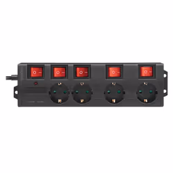 LogiLink LPS251 multiprise 1,5 m 4 sortie(s) CA Intérieure Noir