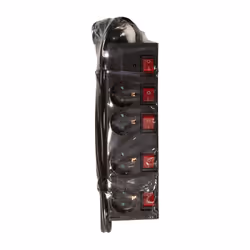 LogiLink LPS251 multiprise 1,5 m 4 sortie(s) CA Intérieure Noir