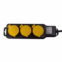 LogiLink LPS253 multiprise 1,5 m 3 sortie(s) CA Extérieure Noir, Jaune - Vue supplémentaire 2