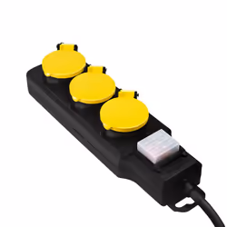 LogiLink LPS253 multiprise 1,5 m 3 sortie(s) CA Extérieure Noir, Jaune - Vue supplémentaire 3