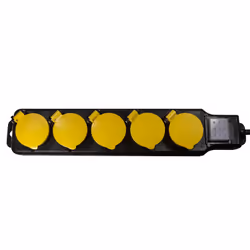 LogiLink LPS255 multiprise 1,5 m 5 sortie(s) CA Extérieure Noir, Jaune