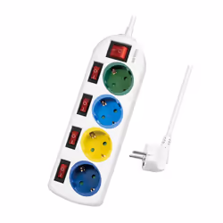 LogiLink LPS257, 1,5 m, Intérieure, Type F, Type F (CEE 7/4), IP20, 1,5 mm²