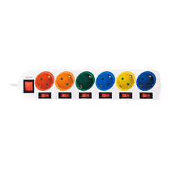 LogiLink LPS259 multiprise 1,5 m 6 sortie(s) CA Intérieure Blanc