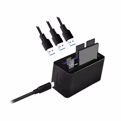 LogiLink CR0046 station d'accueil Avec fil USB 3.2 Gen 1 (3.1 Gen 1) Type-C Noir - Vue supplémentaire 4