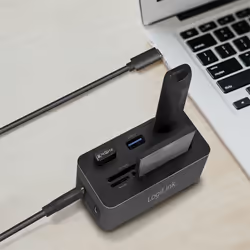 LogiLink UA0370 station d'accueil Avec fil USB 3.2 Gen 1 (3.1 Gen 1) Type-C Noir - Vue supplémentaire 5
