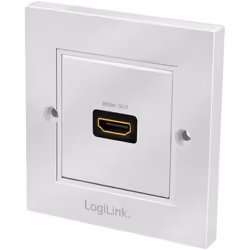 LogiLink AH0017 - HDMI Wanddose mit 1 x Kupplung Buchse/Buchse weiß