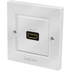 LogiLink AH0017 - HDMI Wanddose mit 1 x Kupplung Buchse/Buchse weiß