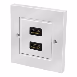 LogiLink AH0018 - HDMI Wanddose mit 2 x Kupplung Buchse/Buchse weiß