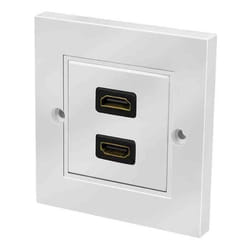 LogiLink AH0018 - HDMI Wanddose mit 2 x Kupplung Buchse/Buchse weiß