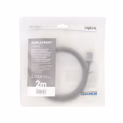 LogiLink CDA0101 câble DisplayPort 2 m Noir, Gris - Vue supplémentaire 4